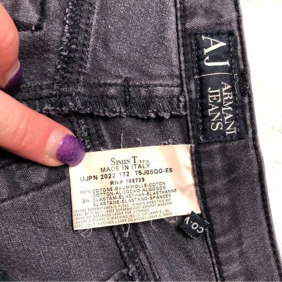 Armani Jeans Faded Black Comfort Fit Straight Leg Jeans 27 (Tag says 29) - Picture 8 of 13